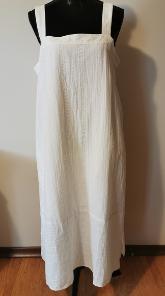 Eileen Fisher Cotton Cream Sundress Size Large